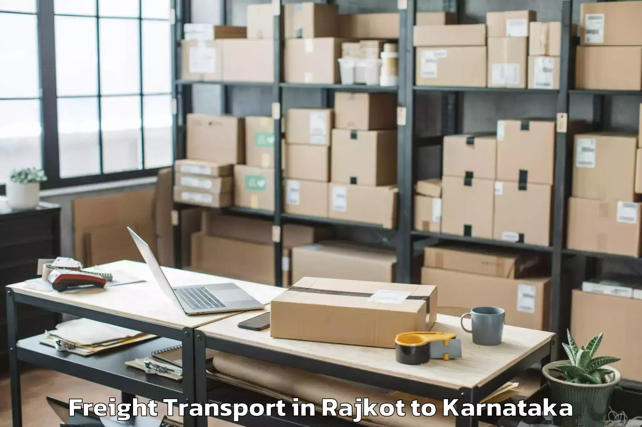 Top Rajkot to Homnabad Freight Transport Available